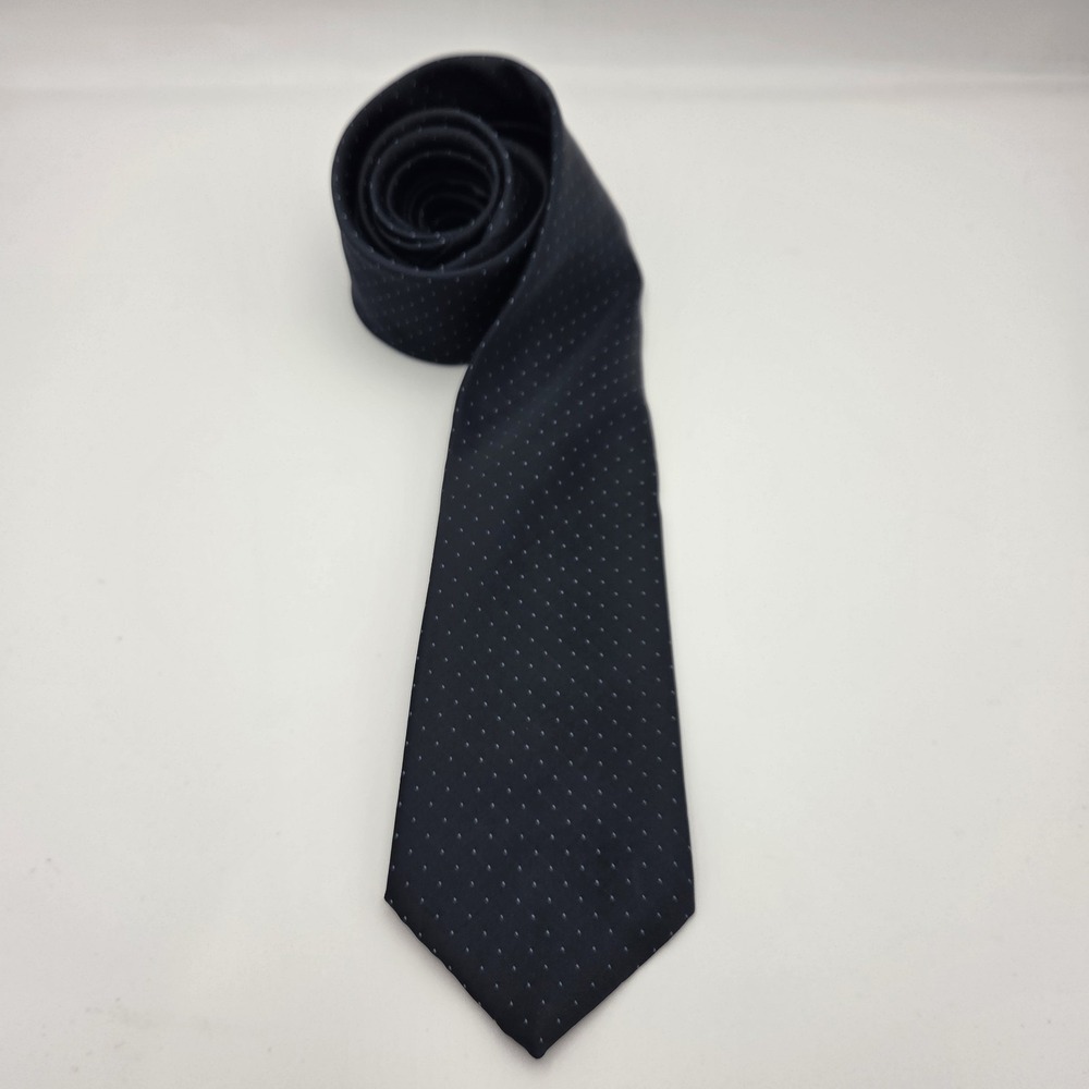 John Weitz‎ Neck Tie Navy Blue With Small Polka Dots